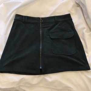 forever 21 green suede skirt